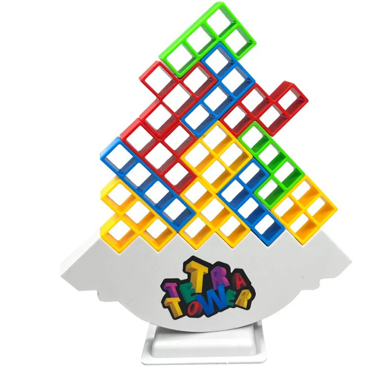 64 delers Tetris-lignende stablespill - den som velter tårnet har tapt